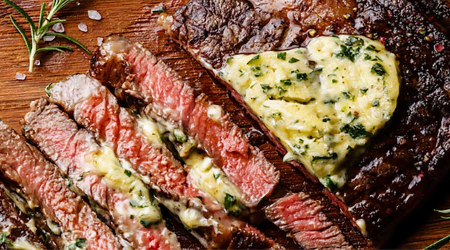 Angus Rump with Garlic Herb Butter Sauce