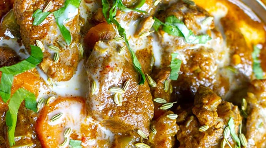 Indian Lamb Rib Stew with Coconut Milk and Curry