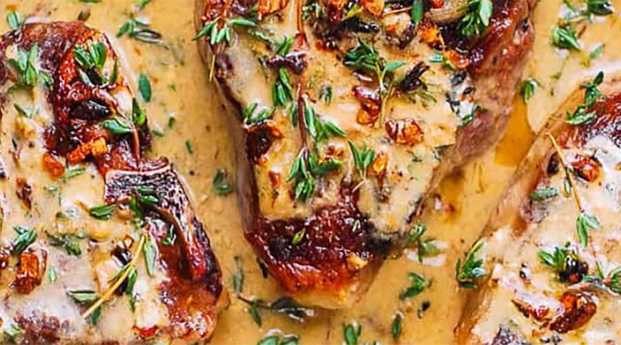 Lamb Ribs with Mustard and Thyme Marinade