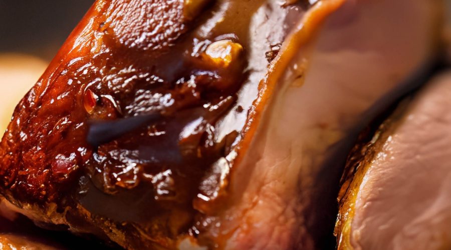 Slow Cooker Apple-Glazed Pork Leg Roast